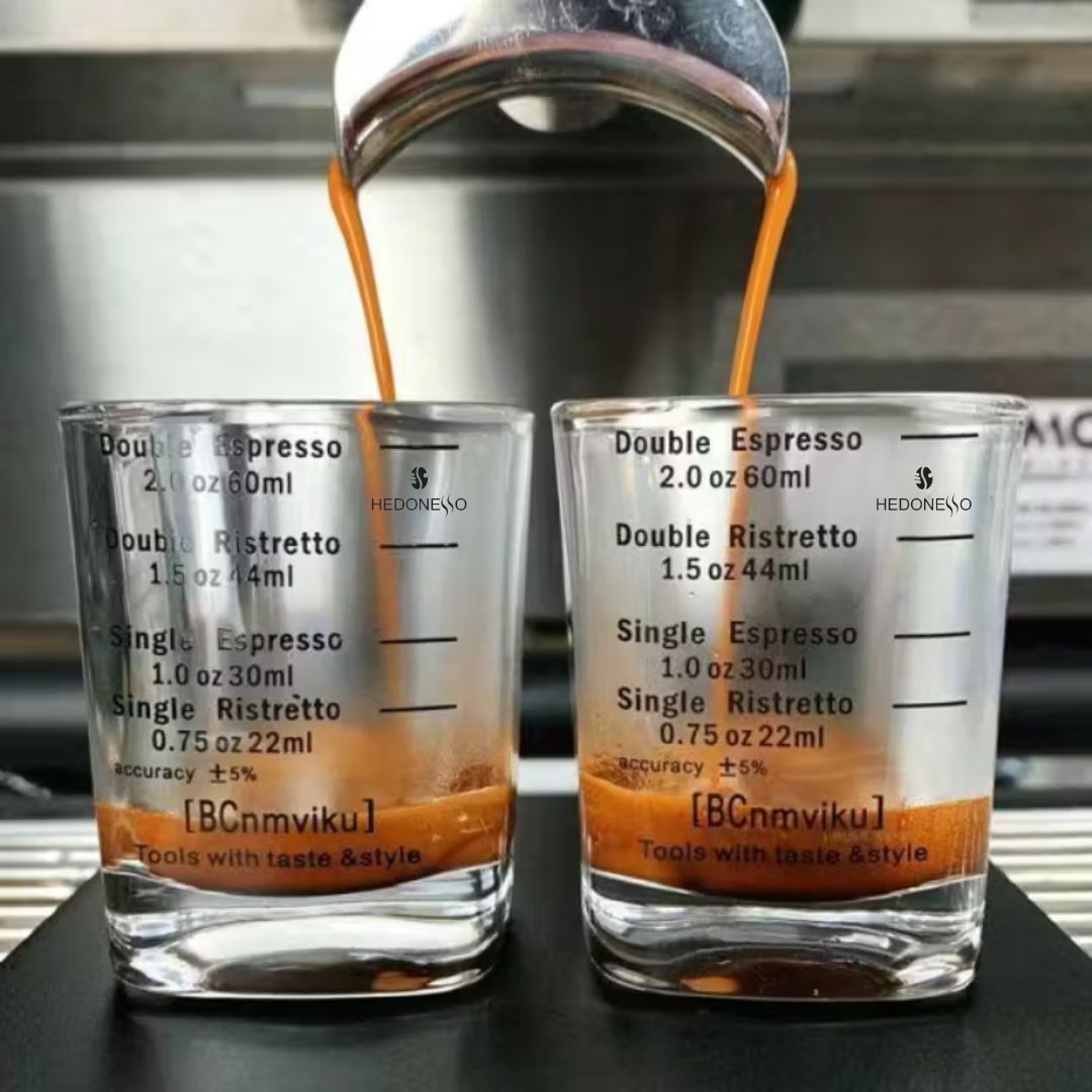 HEDONESSO Premium Staklene Espresso Šoljice – 60 ml  Set 2