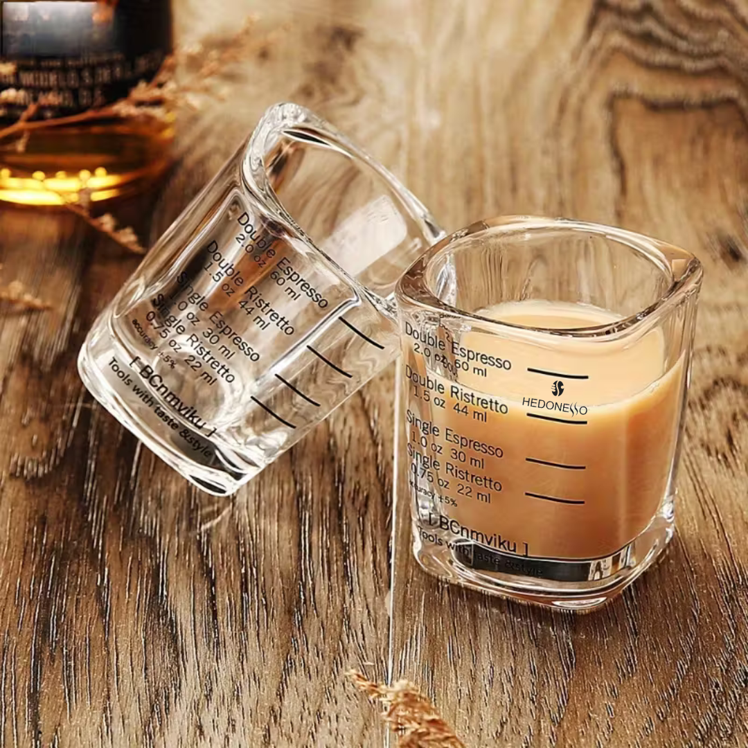 HEDONESSO Premium Staklene Espresso Šoljice – 60 ml  Set 2